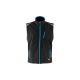 FORTIS heren werkvest 24,zwart/turquoise, mt.M