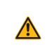 Warnschild Folie SL 100 mm Warnung vor einer Gefahrenstelle