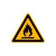 Warnschild Folie SL 100 mm Warnung vor feuergefährlichen Stoffen