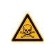 Warnschild Folie SL 100 mm Warnung vor giftigen Stoffen