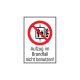 Verbotsschild Folie B131xH185 mm Aufzug im Brandfall nicht benutzen