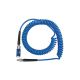 Spiraalslang PU blauw, veiligheidskoppeling en stekker NW7,4 12x8mm 7,5m RIEGLER