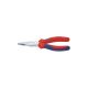 Langbektang vorm1 vlak vorm1 met grepen met PVC-overtrek 140mm KNIPEX