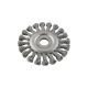 Ronde borstel roestvrij getordeerd 125x mm FORMAT