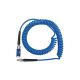 Spiraalslang PU blauw, veiligheidskoppeling en stekker NW7,4 10x6,5mm 6m RIEGLER